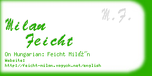 milan feicht business card